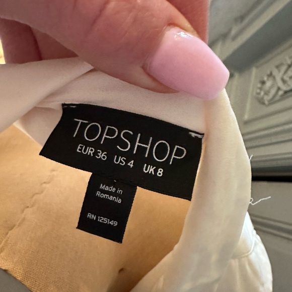 Topshop draped ivory blouse size 4 - Picture 5 of 5